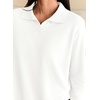 image:imagePRETTYGARDEN Womens Long Sleeve Collared Polo Sweater V Neck Knit Ribbed Business Casual Pullover Sweaters 2026 Fall OutfitsWhite