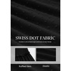 image:imagePRETTYGARDEN Womens Summer Dresses 2026 Boho Maxi Wedding Guest Smocked Square Neck Spring Short Sleeve Swiss Dot Long DressBlack