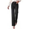 image:imagePRETTYGARDEN Womens Wide Leg Jeans High Waisted Stretchy  High Rise Flare Jeans with Front Patch Pockets Loose Fit Daily Wear Denim Trendy Office Work Pants Business Casual OutfitsBlack