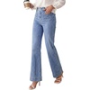 image:imagePRETTYGARDEN Womens Wide Leg Jeans High Waisted Stretchy  High Rise Flare Jeans with Front Patch Pockets Loose Fit Daily Wear Denim Trendy Office Work Pants Business Casual OutfitsDusk Blue
