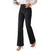 image:imagePRETTYGARDEN Womens Wide Leg Jeans High Waisted Stretchy  High Rise Flare Jeans with Front Patch Pockets Loose Fit Daily Wear Denim Trendy Office Work Pants Business Casual OutfitsBlack