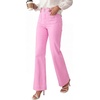 image:imagePRETTYGARDEN Womens Wide Leg Jeans High Waisted Stretchy  High Rise Flare Jeans with Front Patch Pockets Loose Fit Daily Wear Denim Trendy Office Work Pants Business Casual OutfitsPink