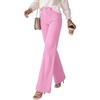 image:imagePRETTYGARDEN Womens Wide Leg Jeans High Waisted Stretchy  High Rise Flare Jeans with Front Patch Pockets Loose Fit Daily Wear Denim Trendy Office Work Pants Business Casual OutfitsPink