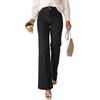 image:imagePRETTYGARDEN Womens Wide Leg Jeans High Waisted Stretchy  High Rise Flare Jeans with Front Patch Pockets Loose Fit Daily Wear Denim Trendy Office Work Pants Business Casual OutfitsBlack