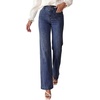image:imagePRETTYGARDEN Womens Wide Leg Jeans High Waisted Stretchy  High Rise Flare Jeans with Front Patch Pockets Loose Fit Daily Wear Denim Trendy Office Work Pants Business Casual OutfitsNavy