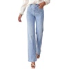 image:imagePRETTYGARDEN Womens Wide Leg Jeans High Waisted Stretchy  High Rise Flare Jeans with Front Patch Pockets Loose Fit Daily Wear Denim Trendy Office Work Pants Business Casual OutfitsAshleigh Blue