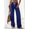 image:imagePRETTYGARDEN Womens Wide Leg Jeans High Waisted Stretchy Baggy Straight Leg Drawstring Trendy Denim Pants 2026 SummerNavy