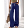 image:imagePRETTYGARDEN Womens Wide Leg Jeans High Waisted Stretchy Baggy Straight Leg Drawstring Trendy Denim Pants 2026 SummerNavy