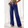 image:imagePRETTYGARDEN Womens Wide Leg Jeans High Waisted Stretchy Baggy Straight Leg Drawstring Trendy Denim Pants 2026 SummerNavy
