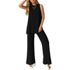 image:imagePRETTYGARDEN 2 Piece Lounge Sets for Women Summer Airport Travel Outfit 2026 Casual Matching Spring Clothes Track Sweat SuitsBlack