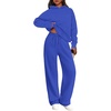 image:imagePRETTYGARDEN Womens 2 Piece Outfits Fall Sweatsuits Oversized Hoodies Wide Leg Sweatpants Tracksuits Lounge Matching SetsRoyal Blue
