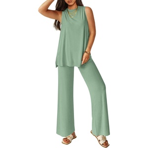 image:imagePRETTYGARDEN 2 Piece Lounge Sets for Women Summer Airport Travel Outfit 2026 Casual Matching Spring Clothes Track Sweat SuitsBean Green