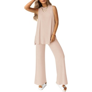 image:imagePRETTYGARDEN 2 Piece Lounge Sets for Women Summer Airport Travel Outfit 2026 Casual Matching Spring Clothes Track Sweat SuitsBeige