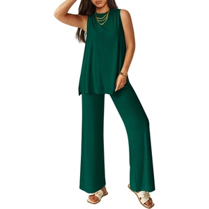 image:imagePRETTYGARDEN 2 Piece Lounge Sets for Women Summer Airport Travel Outfit 2026 Casual Matching Spring Clothes Track Sweat SuitsGreen