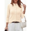 image:imagePRETTYGARDEN Womens Fall Lightweight Knit Cardigan Sweater  Button Down Long Sleeve Crew NeckSoft Ribbed Knit Slim FitBusiness Casual Going Out Travel OutfitsFashion Clothing 2026Beige