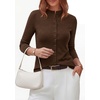 image:imagePRETTYGARDEN Womens Fall Lightweight Knit Cardigan Sweater  Button Down Long Sleeve Crew NeckSoft Ribbed Knit Slim FitBusiness Casual Going Out Travel OutfitsFashion Clothing 2026Brown