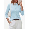 image:imagePRETTYGARDEN Womens Fall Lightweight Knit Cardigan Sweater  Button Down Long Sleeve Crew NeckSoft Ribbed Knit Slim FitBusiness Casual Going Out Travel OutfitsFashion Clothing 2026Light Blue