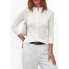 image:imagePRETTYGARDEN Womens Fall Lightweight Knit Cardigan Sweater  Button Down Long Sleeve Crew NeckSoft Ribbed Knit Slim FitBusiness Casual Going Out Travel OutfitsFashion Clothing 2026Withe