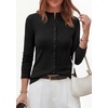 image:imagePRETTYGARDEN Womens Fall Lightweight Knit Cardigan Sweater  Button Down Long Sleeve Crew NeckSoft Ribbed Knit Slim FitBusiness Casual Going Out Travel OutfitsFashion Clothing 2026Black