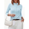 image:imagePRETTYGARDEN Womens Fall Lightweight Knit Cardigan Sweater  Button Down Long Sleeve Crew NeckSoft Ribbed Knit Slim FitBusiness Casual Going Out Travel OutfitsFashion Clothing 2026Light Blue