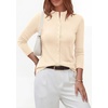 image:imagePRETTYGARDEN Womens Fall Lightweight Knit Cardigan Sweater  Button Down Long Sleeve Crew NeckSoft Ribbed Knit Slim FitBusiness Casual Going Out Travel OutfitsFashion Clothing 2026Beige