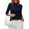 image:imagePRETTYGARDEN Womens Fall Lightweight Knit Cardigan Sweater  Button Down Long Sleeve Crew NeckSoft Ribbed Knit Slim FitBusiness Casual Going Out Travel OutfitsFashion Clothing 2026Navy Blue