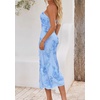 image:imagePRETTYGARDEN Womens Wedding Guest Floral Midi Tube Dress  Lightweight Soft Mesh FormFitting Bodycon Strapless Side Slit Elegant for Cocktails Homecoming Parties amp Formal EventsLight Blue