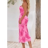 image:imagePRETTYGARDEN Womens Wedding Guest Floral Midi Tube Dress  Lightweight Soft Mesh FormFitting Bodycon Strapless Side Slit Elegant for Cocktails Homecoming Parties amp Formal EventsRose Red
