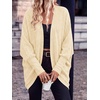 image:imagePRETTYGARDEN Batwing Long Sleeve Lightweight Cardigan Sweaters for Women  Casual Open Front Long Cardigans Loose Fit Soft Ribbed Knit Light Weight Sweater Fashion Early Fall Clothes Travel OutfitsApricot