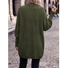 image:imagePRETTYGARDEN Batwing Long Sleeve Lightweight Cardigan Sweaters for Women  Casual Open Front Long Cardigans Loose Fit Soft Ribbed Knit Light Weight Sweater Fashion Early Fall Clothes Travel OutfitsArmy Green