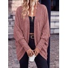 image:imagePRETTYGARDEN Batwing Long Sleeve Lightweight Cardigan Sweaters for Women  Casual Open Front Long Cardigans Loose Fit Soft Ribbed Knit Light Weight Sweater Fashion Early Fall Clothes Travel OutfitsDusty Pink