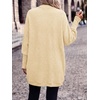 image:imagePRETTYGARDEN Batwing Long Sleeve Lightweight Cardigan Sweaters for Women  Casual Open Front Long Cardigans Loose Fit Soft Ribbed Knit Light Weight Sweater Fashion Early Fall Clothes Travel OutfitsApricot