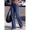 image:imagePRETTYGARDEN Womens Wide Leg Jeans High Waisted Denim Pants  Stretchy Flare Jeans Comfy Soft Basic5Pocket Trendy Bottoms Casual Office Wear Going Out Outfits Fashion ClothingDeep Blue