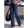 image:imagePRETTYGARDEN Womens Wide Leg Jeans High Waisted Denim Pants  Stretchy Flare Jeans Comfy Soft Basic5Pocket Trendy Bottoms Casual Office Wear Going Out Outfits Fashion ClothingBright Blue