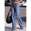 image:imagePRETTYGARDEN Womens Wide Leg Jeans High Waisted Denim Pants  Stretchy Flare Jeans Comfy Soft Basic5Pocket Trendy Bottoms Casual Office Wear Going Out Outfits Fashion ClothingSky Blue