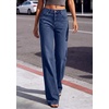 image:imagePRETTYGARDEN Womens Wide Leg Jeans High Waisted Denim Pants  Stretchy Flare Jeans Comfy Soft Basic5Pocket Trendy Bottoms Casual Office Wear Going Out Outfits Fashion ClothingDeep Blue