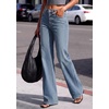image:imagePRETTYGARDEN Womens Wide Leg Jeans High Waisted Denim Pants  Stretchy Flare Jeans Comfy Soft Basic5Pocket Trendy Bottoms Casual Office Wear Going Out Outfits Fashion ClothingIce Blue