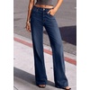 image:imagePRETTYGARDEN Womens Wide Leg Jeans High Waisted Denim Pants  Stretchy Flare Jeans Comfy Soft Basic5Pocket Trendy Bottoms Casual Office Wear Going Out Outfits Fashion ClothingBright Blue