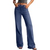 image:imagePRETTYGARDEN Womens Wide Leg Jeans High Waisted Denim Pants  Stretchy Flare Jeans Comfy Soft Basic5Pocket Trendy Bottoms Casual Office Wear Going Out Outfits Fashion ClothingDeep Blue