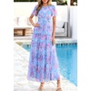 image:imagePRETTYGARDEN Women Tulle Floral Flowy Maxi Dress  Long Boho Dresses Smocked Tiered A Line Spring Summer Elegant Outfit for Wedding Guest Beach Vacation Date Night PartyBlue Pink Floral