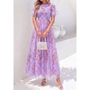 image:imagePRETTYGARDEN Women Tulle Floral Flowy Maxi Dress  Long Boho Dresses Smocked Tiered A Line Spring Summer Elegant Outfit for Wedding Guest Beach Vacation Date Night PartyPurple Pink Floral