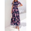 image:imagePRETTYGARDEN Women Tulle Floral Flowy Maxi Dress  Long Boho Dresses Smocked Tiered A Line Spring Summer Elegant Outfit for Wedding Guest Beach Vacation Date Night PartyNavy Multi Floral