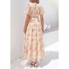 image:imagePRETTYGARDEN Women Tulle Floral Flowy Maxi Dress  Long Boho Dresses Smocked Tiered A Line Spring Summer Elegant Outfit for Wedding Guest Beach Vacation Date Night PartyBeige Pink Floral