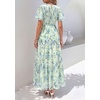 image:imagePRETTYGARDEN Women Tulle Floral Flowy Maxi Dress  Long Boho Dresses Smocked Tiered A Line Spring Summer Elegant Outfit for Wedding Guest Beach Vacation Date Night PartyLight Green Blue Floral