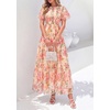 image:imagePRETTYGARDEN Women Tulle Floral Flowy Maxi Dress  Long Boho Dresses Smocked Tiered A Line Spring Summer Elegant Outfit for Wedding Guest Beach Vacation Date Night PartyApricot Multi Floral
