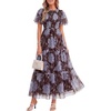 Brown Blue Floral