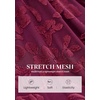 image:imagePRETTYGARDEN Women Trendy Off the Shoulder Floral Tops  Lightweight Stretchy Mesh Blouse Flocked Print Long Sleeve Slim Fit Shirts Fall Spring Outfits for Date Night Going OutBurgundy