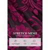 image:imagePRETTYGARDEN Women Trendy Off the Shoulder Floral Tops  Lightweight Stretchy Mesh Blouse Flocked Print Long Sleeve Slim Fit Shirts Fall Spring Outfits for Date Night Going OutBlack Red