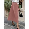 image:imagePRETTYGARDEN Womens Faux Leather High Waisted Midi Skirt  Flowy A Line Pleated Skirts Elegant Swing Flared Work Business Casual Outfits Fall Winter Fashion ClothesDusty Pink