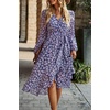 image:imagePRETTYGARDEN Womens Floral Boho Long Sleeve Maxi Dress  Wrap V Neck Flowy A Line Swing Dresses Belted Elegant Spring Fall Outfit for Wedding Guest Vacation Date Night PartyFloral Navy